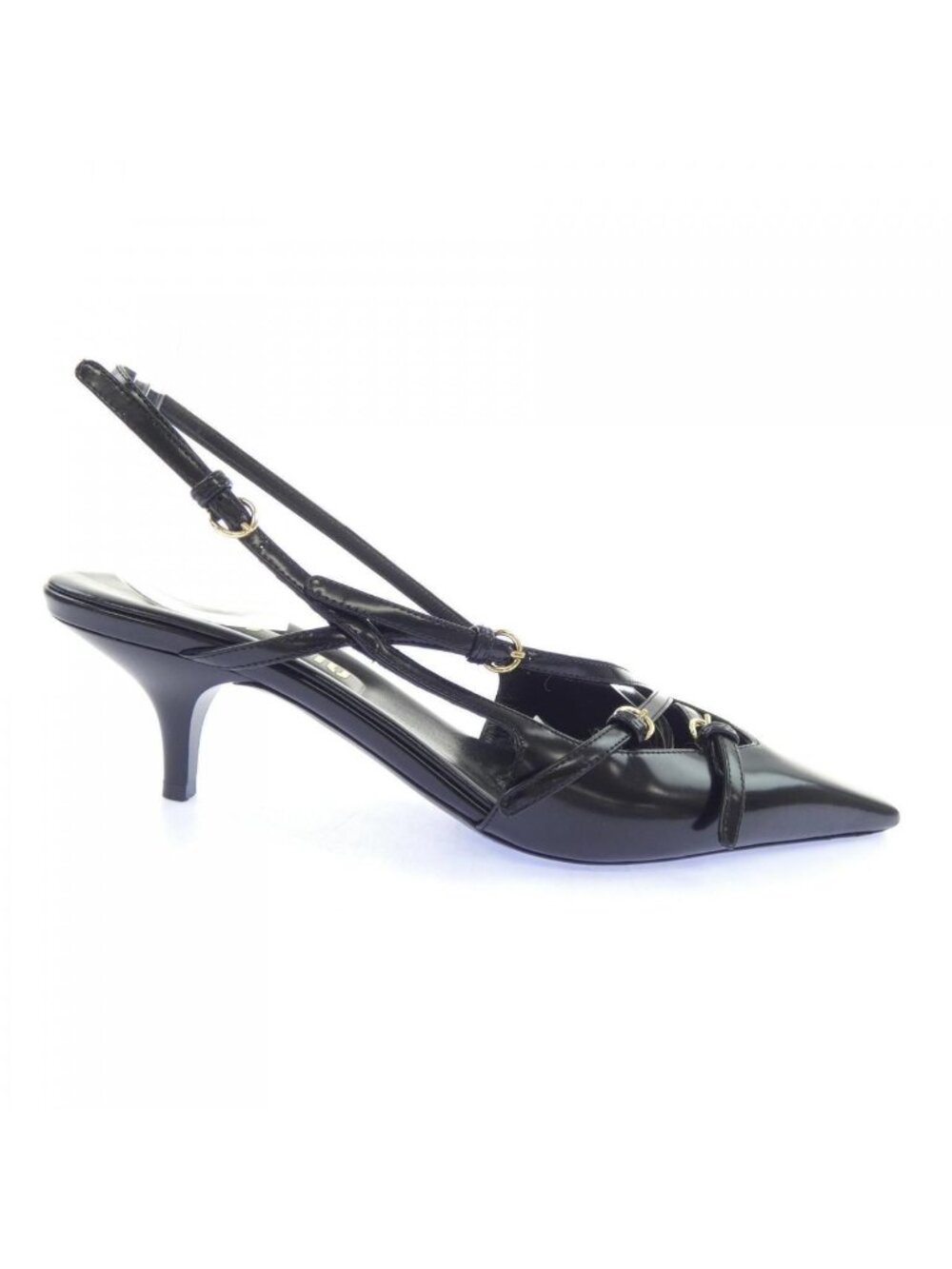 Miu Miu Slingback Pumps with Buckle Heels